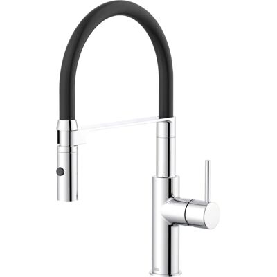 Grifo de Cocina LENZ NALU - Ahorro de agua, Latón, Negro y Cromo Grifo de Cocina LENZ NALU - Ahorro de agua, Latón, Negro y Cromo