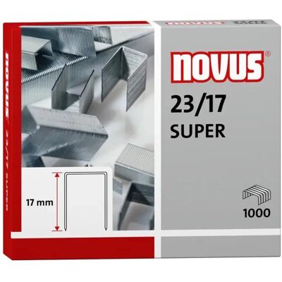 Novus 23/17 Agrafes - Agrafes pour Agrafeuse - 1000 Pièces Novus 23/17 Agrafes - Agrafes pour Agrafeuse - 1000 Pièces