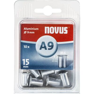 Novus Écrous à sertir aveugles M6 15mm - Lot de 10 - Publicité Novus Écrous à sertir aveugles M6 15mm - Lot de 10 - Publicité