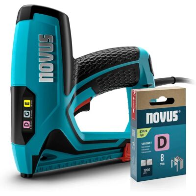 Novus Elektrotacker - 6-14mm Klammern, 16mm Nägel - Profi-Werkzeug Novus Elektrotacker - 6-14mm Klammern, 16mm Nägel - Profi-Werkzeug