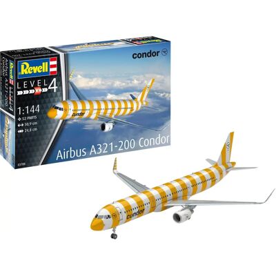 Revell Airbus A321-200 Condor Modell - Maßstab 1:144 - Flugzeugbausatz Revell Airbus A321-200 Condor Modell - Maßstab 1:144 - Flugzeugbausatz