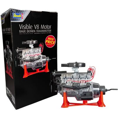 Revell Modelbouwset - V-8 Motor in Schaal 1:4 met Beweegbare Piston - Authentieke Display Revell Modelbouwset - V-8 Motor in Schaal 1:4 met Beweegbare Piston - Authentieke Display