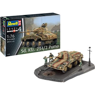 Revell Modellbausatz Sd.Kfz. 234/2 Puma - Militärmodell - 1:76 Revell Modellbausatz Sd.Kfz. 234/2 Puma - Militärmodell - 1:76