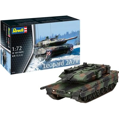 Revell Leopard 2A7V Tank Model Kit - Military Model Kit Revell Leopard 2A7V Tank Model Kit - Military Model Kit