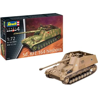 Revell Model kit Sd.Kfz. 164 Nashorn 1:72 - Militaire modelbouw Revell Model kit Sd.Kfz. 164 Nashorn 1:72 - Militaire modelbouw