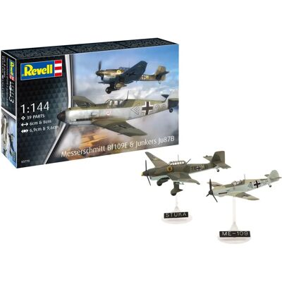 Revell Messerschmitt Bf-109E & Junkers Ju-87B Stuka - Model Plane Kit Revell Messerschmitt Bf-109E & Junkers Ju-87B Stuka - Model Plane Kit