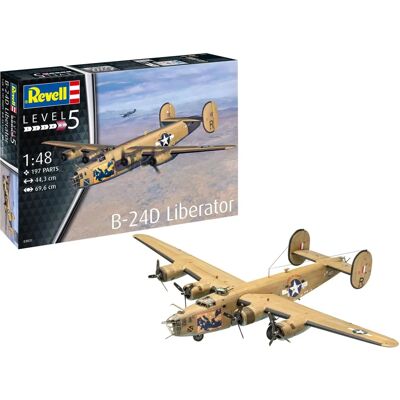 Revell B-24D Liberator Modellbyggsats - Skala 1:48 Revell B-24D Liberator Modellbyggsats - Skala 1:48