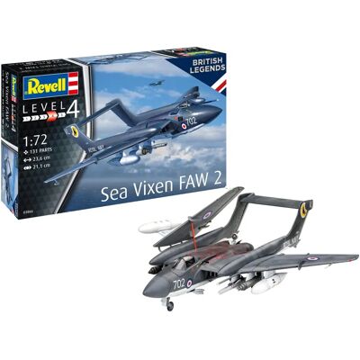Revell De Havilland Sea Vixen FAW 2 Grå Modell - Flygplanssats 1:72 Revell De Havilland Sea Vixen FAW 2 Grå Modell - Flygplanssats 1:72