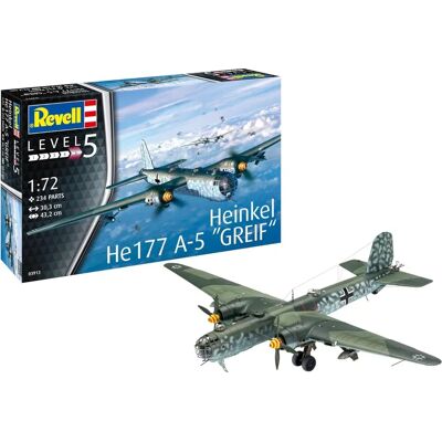 Revell He177 A-5 Greif Modelbouwset - Schaal 1:72 - Vliegtuig Revell He177 A-5 Greif Modelbouwset - Schaal 1:72 - Vliegtuig