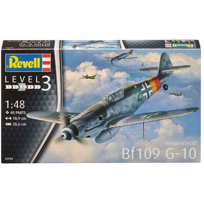 Revell Tyskland Messerschmitt Bf109 G-10 Modellbyggsats - 1:48 Skala Revell Tyskland Messerschmitt Bf109 G-10 Modellbyggsats - 1:48 Skala