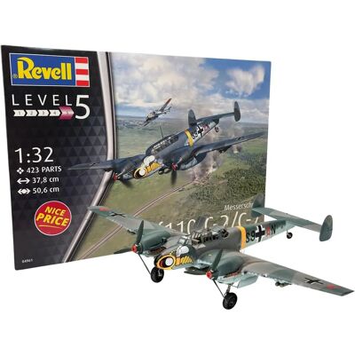 Revell Modelbouwpakket Messerschmitt Bf110 C-7 1:32 Revell Modelbouwpakket Messerschmitt Bf110 C-7 1:32