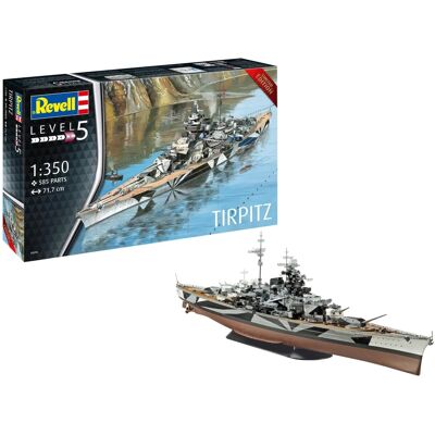 Revell Tirpitz Kit de Modelo - Navio de guerra WWII 1:350 Revell Tirpitz Kit de Modelo - Navio de guerra WWII 1:350
