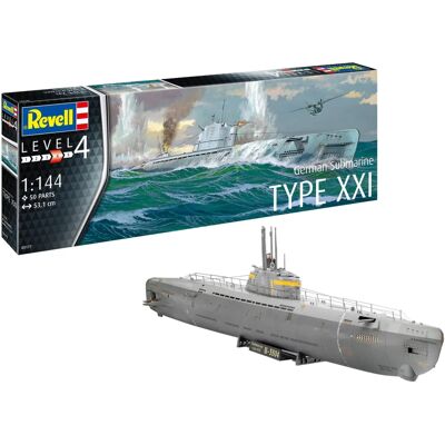 Revell Duits Onderzeeër Modelbouwset Type XXI - 1:144 Revell Duits Onderzeeër Modelbouwset Type XXI - 1:144