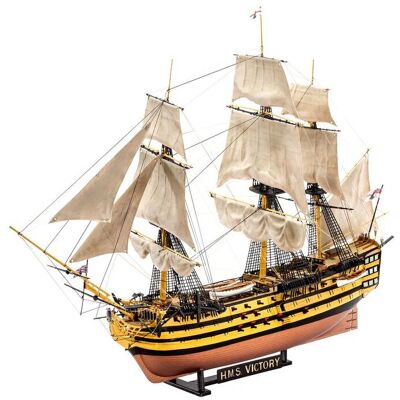 Kit modèle de bateau HMS Victory Revell - Échelle 1:225 - Réplique détaillée - Publicité Kit modèle de bateau HMS Victory Revell - Échelle 1:225 - Réplique détaillée - Publicité