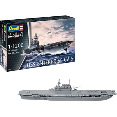 Takumiya USS Enterprise CV-6 Modelbouwpakket - Schaal 1/1200 WWII Takumiya USS Enterprise CV-6 Modelbouwpakket - Schaal 1/1200 WWII