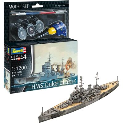 Revell HMS Duke of York Battleship Model Kit - 1:1200 Revell HMS Duke of York Battleship Model Kit - 1:1200