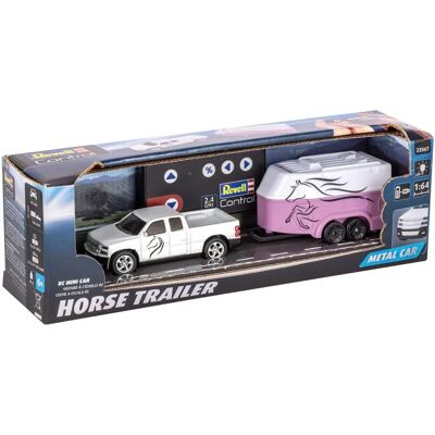Revell Marke Mini RC Auto mit Pferdetransporter - 1:64, Pink Revell Marke Mini RC Auto mit Pferdetransporter - 1:64, Pink