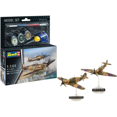 Revell Model Set Spitfire Mk.Ia & Hurricane Mk.I - Model planes - Model Kit Revell Model Set Spitfire Mk.Ia & Hurricane Mk.I - Model planes - Model Kit