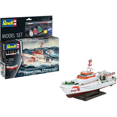 Kit Modèle de Navire de Sauvetage Hermann Marwede Revell - Détaillé, Pour Jeunes - Publicité Kit Modèle de Navire de Sauvetage Hermann Marwede Revell - Détaillé, Pour Jeunes - Publicité