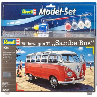 Revell Volkswagen T1 Samba Bus Model Set - 1:24 Scale Revell Volkswagen T1 Samba Bus Model Set - 1:24 Scale
