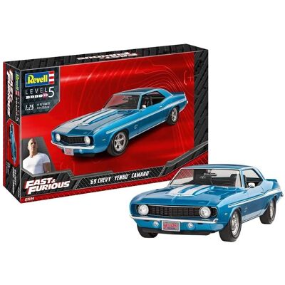 Kit de Modelo Revell Chevy Camaro Yenko 1969 - Azul, 92 piezas Kit de Modelo Revell Chevy Camaro Yenko 1969 - Azul, 92 piezas