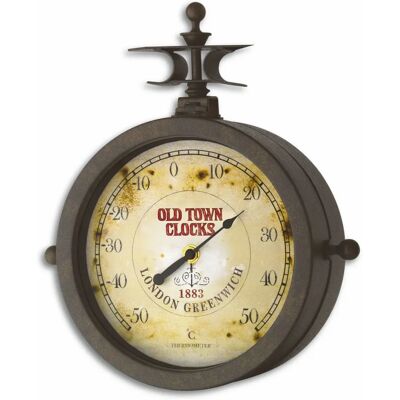 TFA Dostmann 603011 Vintage Wall Clock with Thermometer TFA Dostmann 603011 Vintage Wall Clock with Thermometer