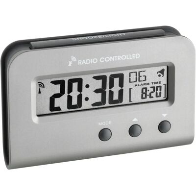 TFA Dostmann 60.2513.54 Funkwecker - Radiouhr, Silber TFA Dostmann 60.2513.54 Funkwecker - Radiouhr, Silber