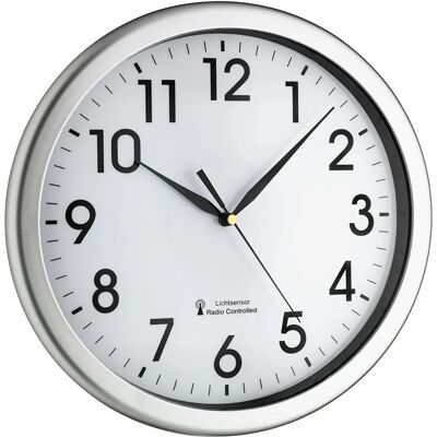 TFA Dostmann Silber Wanduhr - Funkuhr, Analog TFA Dostmann Silber Wanduhr - Funkuhr, Analog