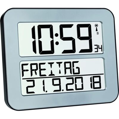 TFA-Dostmann 60.4512.54 Funkuhr - Digitales Radio gesteuert Silber TFA-Dostmann 60.4512.54 Funkuhr - Digitales Radio gesteuert Silber