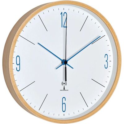 Horloge Murale Analogique TFA Dostmann - Bleu - Radio-pilotée - Publicité Horloge Murale Analogique TFA Dostmann - Bleu - Radio-pilotée - Publicité