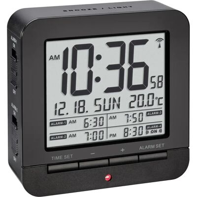 Reloj Despertador Digital Negro TFA Dostmann - Reloj Despertador Reloj Despertador Digital Negro TFA Dostmann - Reloj Despertador