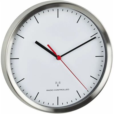 TFA-Dostmann 60.3530.02 Orologio da Parete Argento - Radiocontrollato, Silenzioso Sweep, Design Moderno TFA-Dostmann 60.3530.02 Orologio da Parete Argento - Radiocontrollato, Silenzioso Sweep, Design Moderno