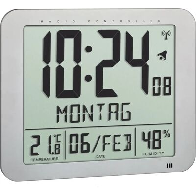 TFA-Dostmann 60.4516.54 Reloj Despertador - Digital, Radio-Controlado, Gris TFA-Dostmann 60.4516.54 Reloj Despertador - Digital, Radio-Controlado, Gris