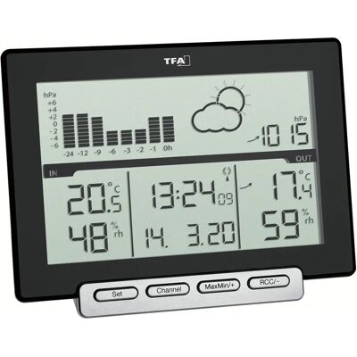 Trådløs vejrstation TFA Dostmann - Indendørs & Udendørs Temperatur & Luftfugtighed Trådløs vejrstation TFA Dostmann - Indendørs & Udendørs Temperatur & Luftfugtighed