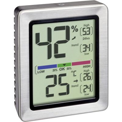 TFA-Dostmann TFA Dostmann EXACTO Termo-Hygrometer Silber - Thermo-Hygrometer TFA-Dostmann TFA Dostmann EXACTO Termo-Hygrometer Silber - Thermo-Hygrometer