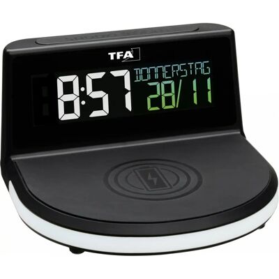 TFA Dostmann Wireless Charge Wecker - Schwarz TFA Dostmann Wireless Charge Wecker - Schwarz