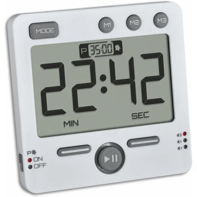 TFA-Dostmann 38.2049.02 Vækkeur - Digital Timer Hvid TFA-Dostmann 38.2049.02 Vækkeur - Digital Timer Hvid