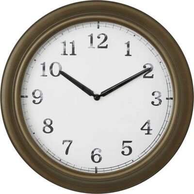 Dostmann 60.3066.53 Messing Wand/Outdoor Klok - Groot Quartz Display Dostmann 60.3066.53 Messing Wand/Outdoor Klok - Groot Quartz Display