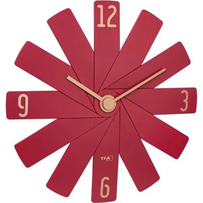 TFA Dostmann 60.3020.05 Silent Quartz Wall Clock - XL 400mm - Red TFA Dostmann 60.3020.05 Silent Quartz Wall Clock - XL 400mm - Red