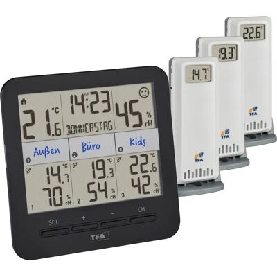 TFA Dostmann KLIMA@HOME 2 Hygrometer - Kabelloses Temperatur & Luftfeuchtigkeitsmessgerät TFA Dostmann KLIMA@HOME 2 Hygrometer - Kabelloses Temperatur & Luftfeuchtigkeitsmessgerät