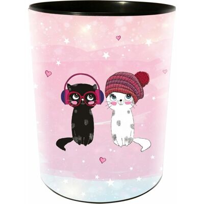 Goldbuch Papierkorb 12L Pink Katze - Abfallbehälter Goldbuch Papierkorb 12L Pink Katze - Abfallbehälter