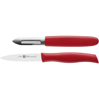 Zwilling Rött Knivset - Twin Grip, 2 delar, Rostfritt stål Zwilling Rött Knivset - Twin Grip, 2 delar, Rostfritt stål