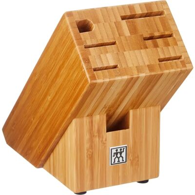 Zwilling Bamboo Knife Block - 7 Slots, Brown Zwilling Bamboo Knife Block - 7 Slots, Brown