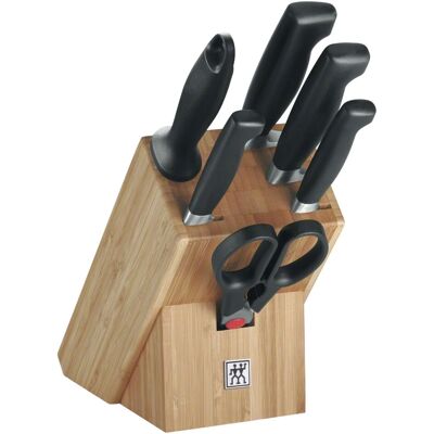 Zwilling 35068-002-0 kökknivset - Svart, Bambu, Rostfritt stål - 7 Delar Zwilling 35068-002-0 kökknivset - Svart, Bambu, Rostfritt stål - 7 Delar