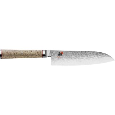 Miyabi 5000 MCD Stål Santoku-kniv - Japansk damaskstahl, Ultra-skarp honbazuke-kant, Ergonomisk bjørketre-håndtak Miyabi 5000 MCD Stål Santoku-kniv - Japansk damaskstahl, Ultra-skarp honbazuke-kant, Ergonomisk bjørketre-håndtak