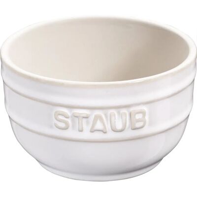 Staub set med 2 keramiska ramekins - 9.4cm, 9cm, elfenbensvit, körsbärsrött Staub set med 2 keramiska ramekins - 9.4cm, 9cm, elfenbensvit, körsbärsrött