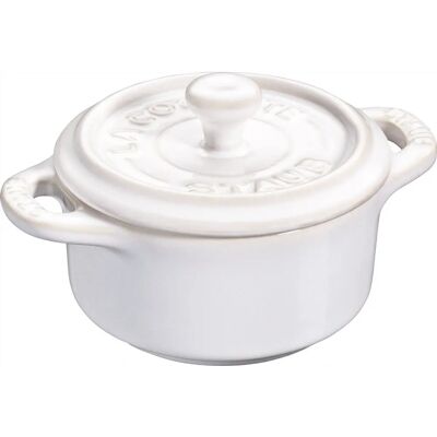 STAUB Mini Cocotte 10cm Kość słoniowa ceramika - Cocotte STAUB Mini Cocotte 10cm Kość słoniowa ceramika - Cocotte