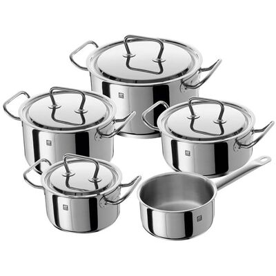 Zwilling Edelstahl Topfset - 5 Robuste Kochgeschirr mit Deckeln Zwilling Edelstahl Topfset - 5 Robuste Kochgeschirr mit Deckeln