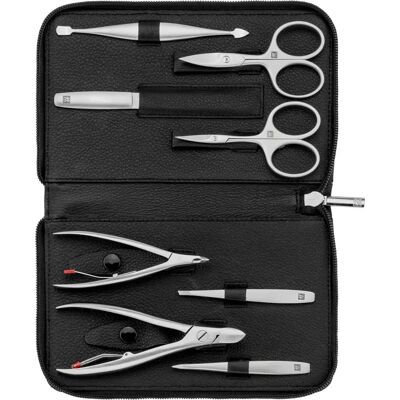 Zwilling Twinox Reiseset – Schwarzes Lederetui, 8-teilig Zwilling Twinox Reiseset – Schwarzes Lederetui, 8-teilig