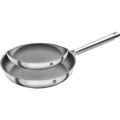Conjunto de Panelas Zwilling - Compatível com indução, Aço inoxidável, Frigideiras 24/28cm Conjunto de Panelas Zwilling - Compatível com indução, Aço inoxidável, Frigideiras 24/28cm